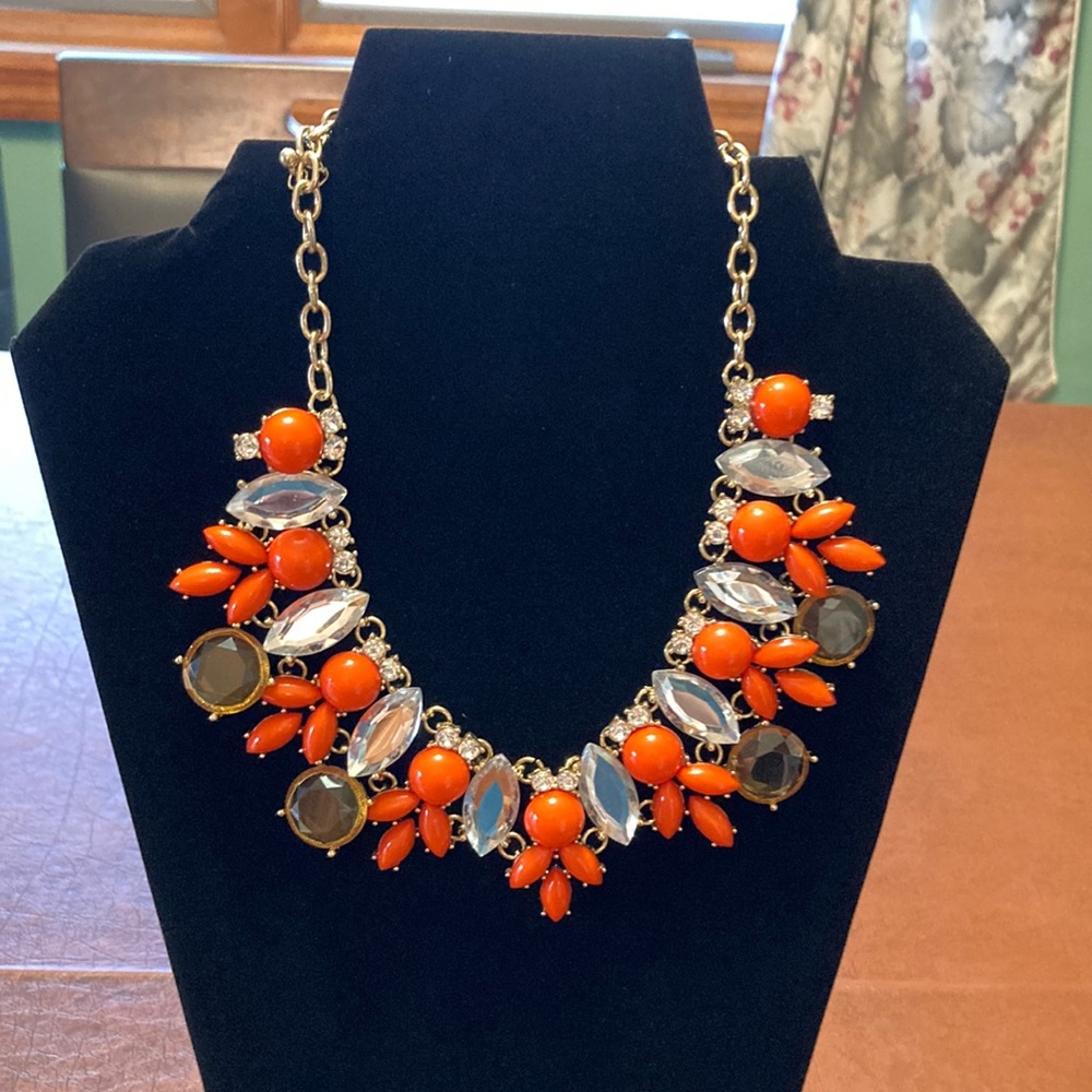 Orange acrylic necklace